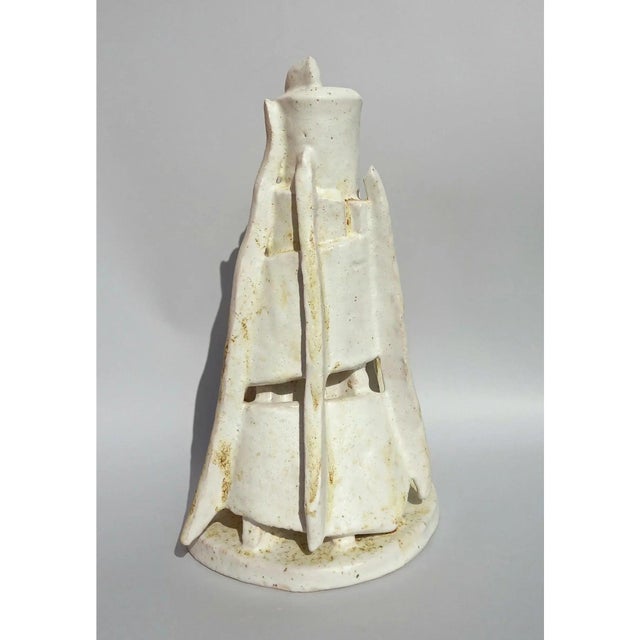 'Tatline' Contemporary Architectural Ceramic Sculpture Vase / Lamp by Diane Grant For Sale - Image 4 of 10