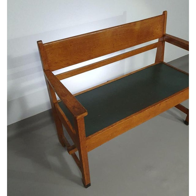 Hague School Art Deco Bench, 1930s For Sale - Image 12 of 18
