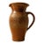 Studio Pottery Pitcher With Incised Leaf Decoration and a Speckled Glaze For Sale