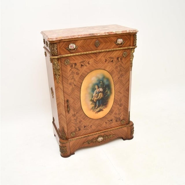 French Marble Top Cabinet, 1920s For Sale - Image 4 of 14