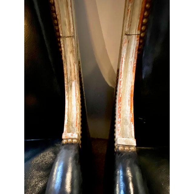 Pair Louis XVI/Directoire Bergeres, Late 18th Century or Early 19th Century For Sale - Image 11 of 16
