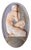 Art Deco Plaster Wall Medallion of Nude Female, 1930s For Sale
