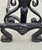 Mid 20th Century Wrought Iron Canonball Andirons and Set of Fireplace Tools- 5 Pieces For Sale - Image 12 of 14