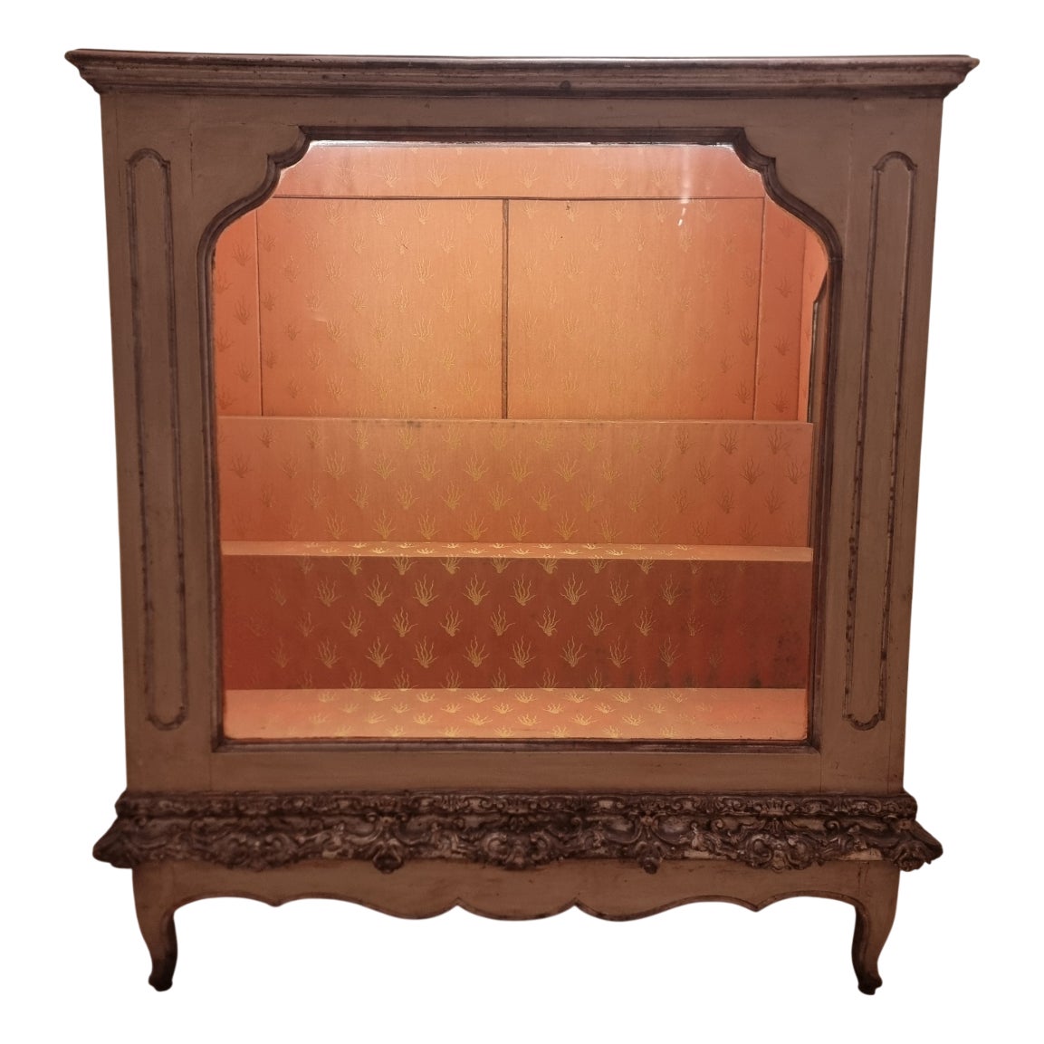 Piedmontese Display Cabinet in Ivory with Silver Mecca Frame, 1780 ...