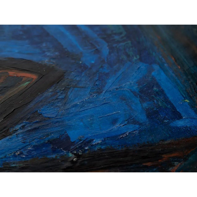Blue Hour, Oil on Hardboard, Framed For Sale - Image 9 of 12