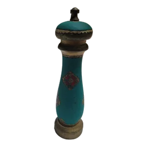 Vintage Italian Florentine Gold, Green & Red Pepper Mill/Grinder