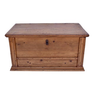 Pine Trunk or Blanket Chest, Circa 1890 For Sale