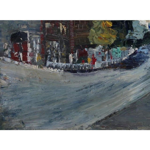 1980s 1980s City Landscape Urban Antique Oil Painting Original Soviet Art Ukrainian Artist Weaver 35-48 For Sale - Image 5 of 6
