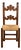 Vintage Italian Carved Walnut Rush Seat Dining Chairs – Set of 6 For Sale