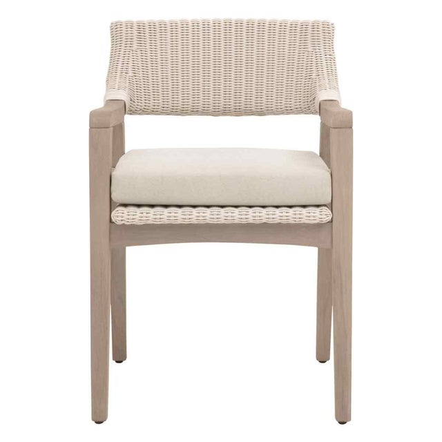 Transitional Lucia Olefin Fabric Outdoor Dining Chair by Essentials for Living For Sale - Image 3 of 3