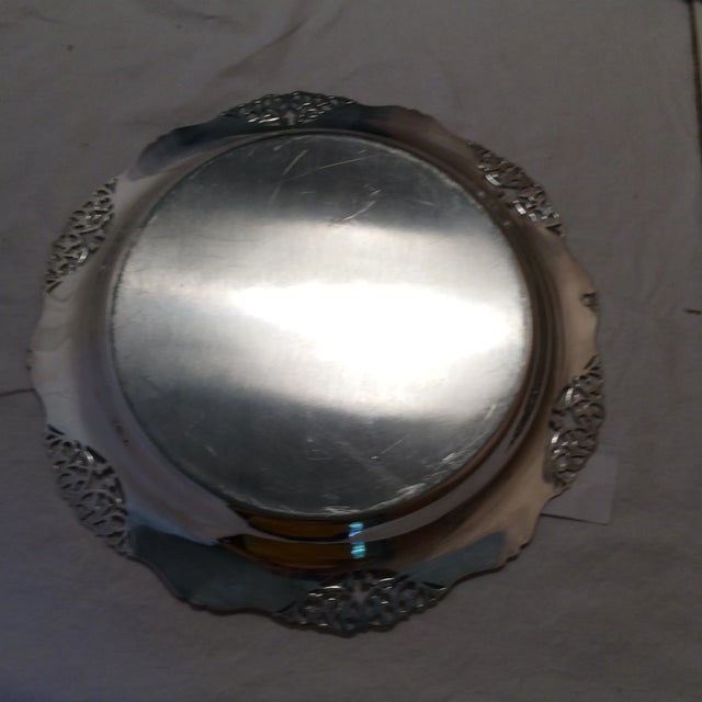 1970s Sheffield Silver Plate Serving Tray For Sale - Image 5 of 11