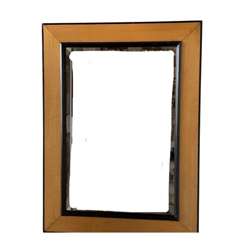 Wood Antique French Birch Mirror with Ebonised Border, 1890s For Sale - Image 7 of 7
