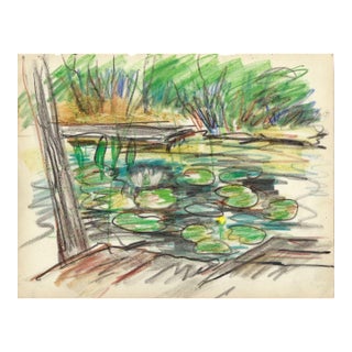 1940s Grace Spongberg Oxbow Art School Saugatuck Michigan Drawing For Sale