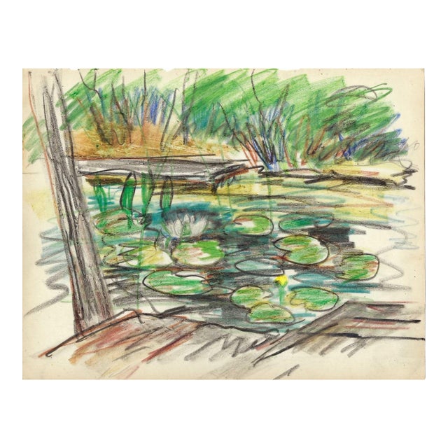 1940s Grace Spongberg Oxbow Art School Saugatuck Michigan Drawing For Sale