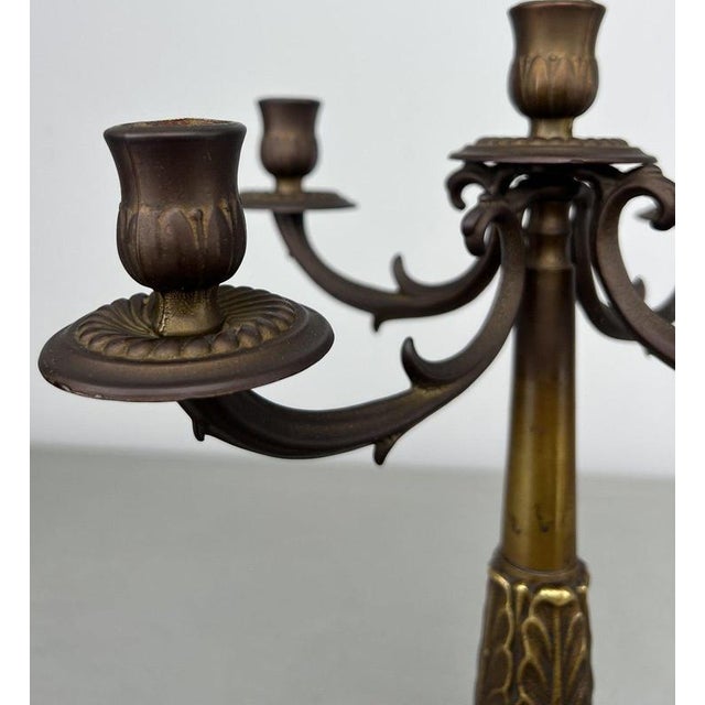 Vintage Italian 5-Arm Candelabra For Sale - Image 5 of 12