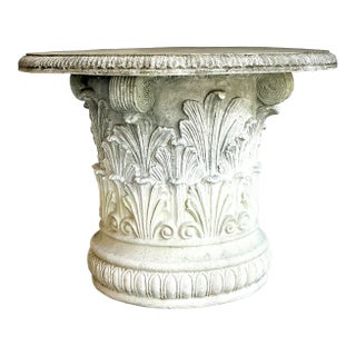 Vintage Regency Concrete Coated Resin Garden Table For Sale