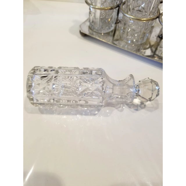 Antique Six Piece Silver Plated Cruet Set For Sale - Image 4 of 11