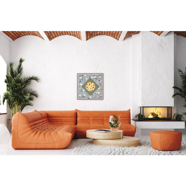 This series of hand painted acrylic paintings by Natalia Roman are inspired by the colors and textures of Italian terrazzo...