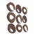 Thick wooden slices of tree truck, with it's rich brown and gold flecked color, natural growth and textures, gives this...