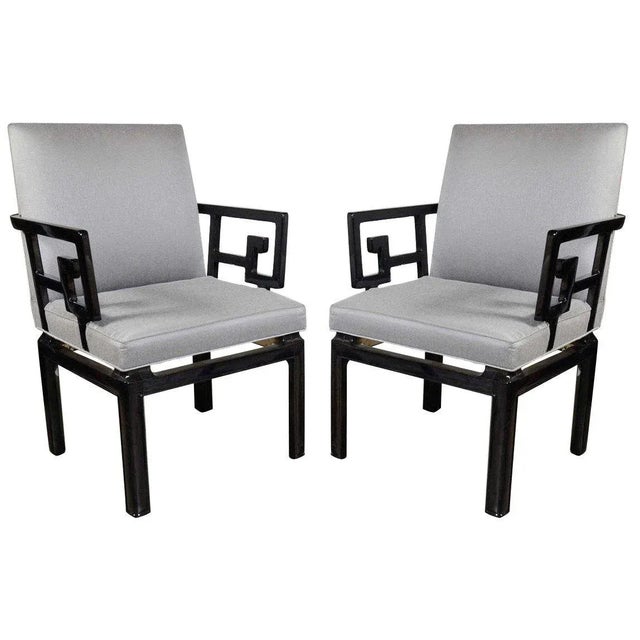 Black Michael Taylor Far East Baker Occasional Chairs - a Pair For Sale - Image 8 of 8