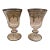 Pair of 1990s Arte Italica Vetro Wine Goblet With Silver Etched Trim For Sale