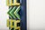 Wood Wooden Wall Relief with Beams Painted Blue & Geometric Central Parts Painted Green/Yellow, 1950s For Sale - Image 7 of 14