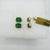 2020s 17 Carats of Emerald Cushion Double Bezel Prong Earrings in 18k Yellow Gold, A Pair For Sale - Image 5 of 6