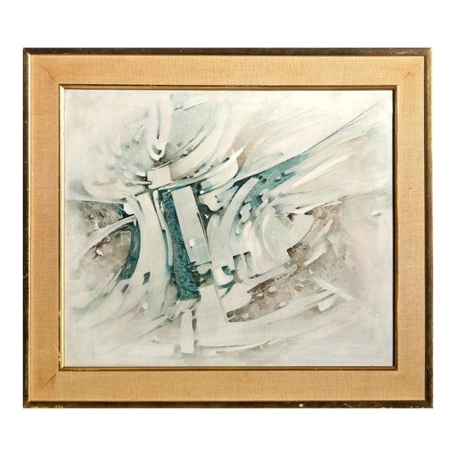 Abstraction, Signed Oil Painting by Jacques Zimmermann For Sale