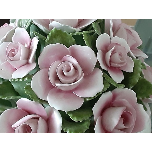 Aynsley Bone China Pink Rose Porcelain Flower Arrangement Chairish