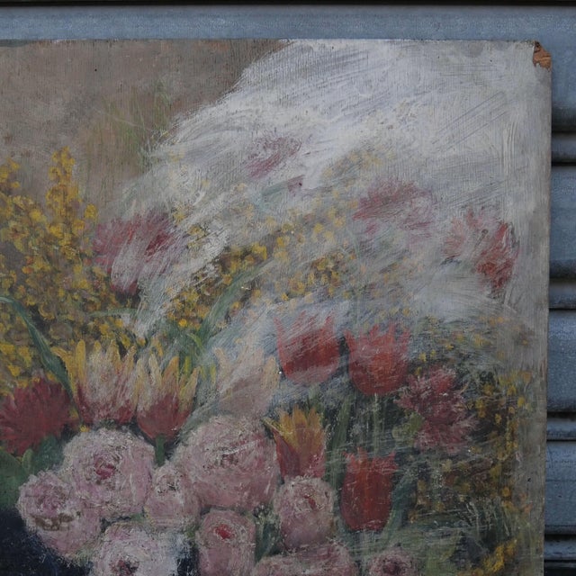 Alice Rey, Floral Still Lifes, Oils on Panels, 1950s, Set of 2 For Sale - Image 17 of 18