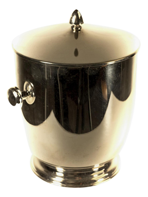 Antique Silver-Plated Ice Bucket attributed to Maestri Vetrai, Italy, 1970s