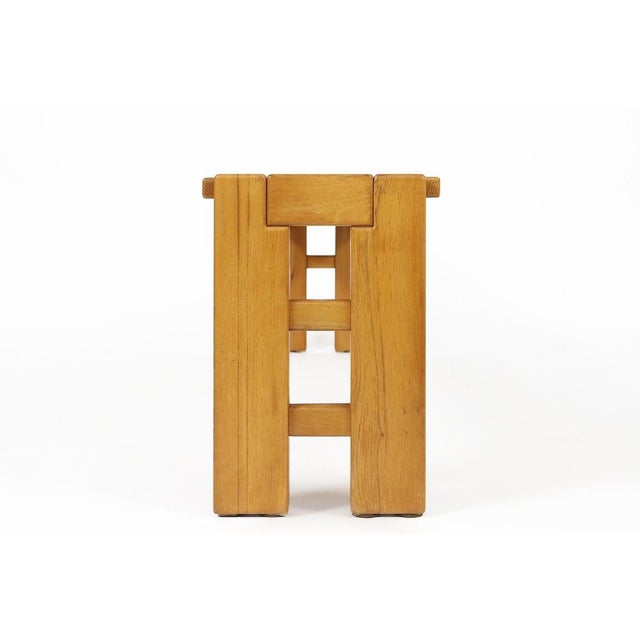 Bench in Elm from Maison Regain, 1960s For Sale - Image 10 of 11