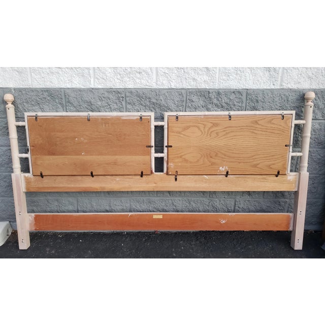 John Widdicomb Faux Bamboo and Cane King Size Headboard For Sale - Image 10 of 12