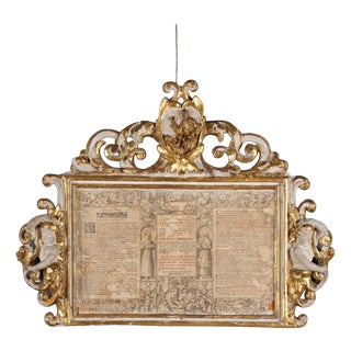 Cantagloria in Carved, Lacquered and Gilded Wood For Sale