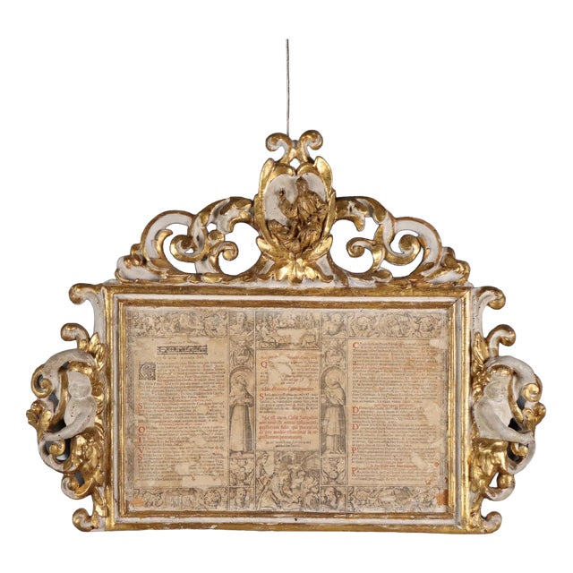 Cantagloria in Carved, Lacquered and Gilded Wood For Sale