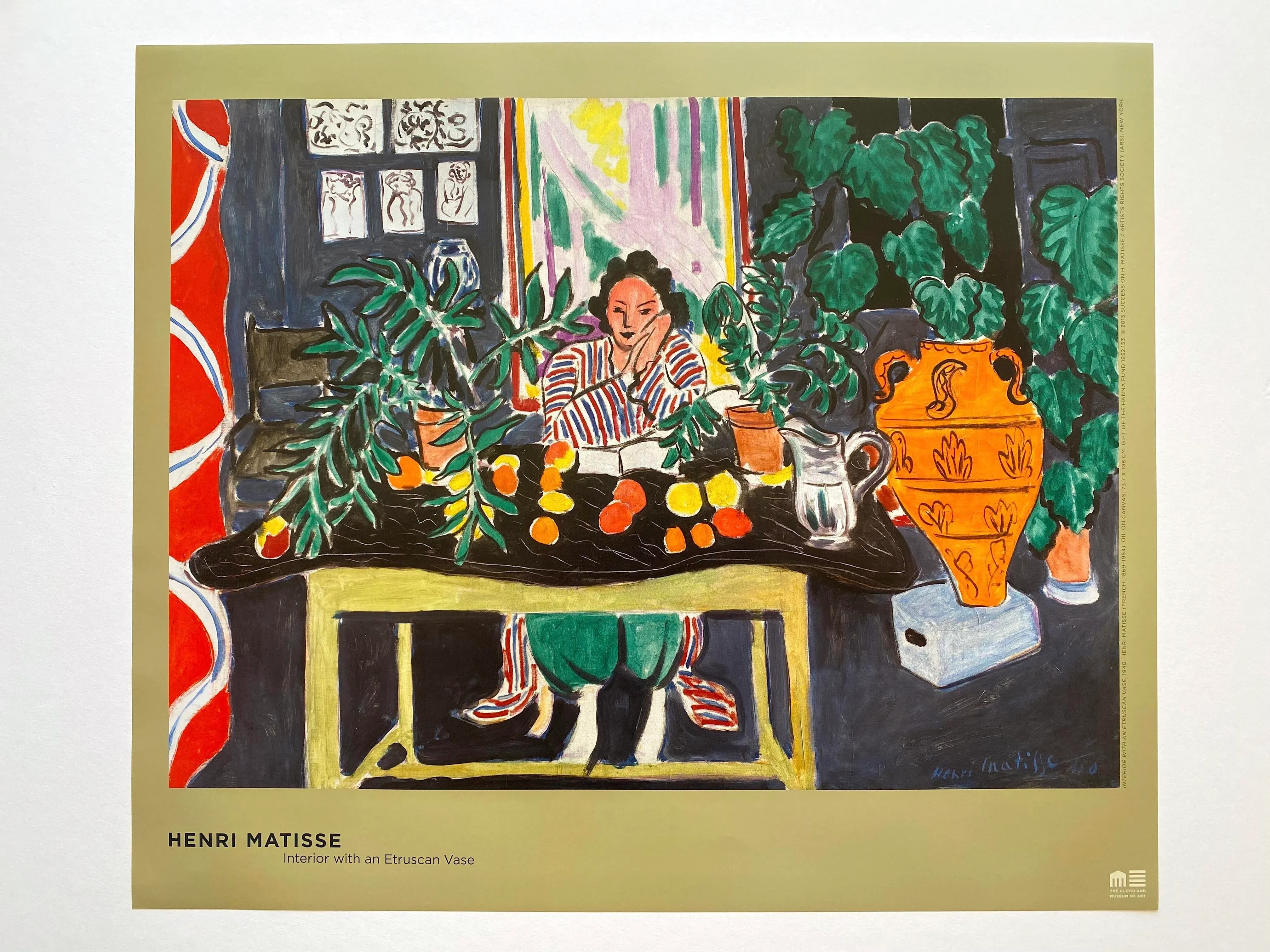 ブラジリエ「THE ITALIAN VASE」静物画 版画 額装 #470-1 henri-matisse-offset-