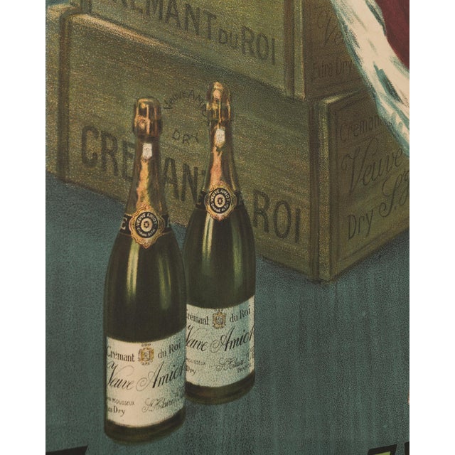 Teal Leonetto Capiello Veuve Amiot Champagne King Print For Sale - Image 8 of 12
