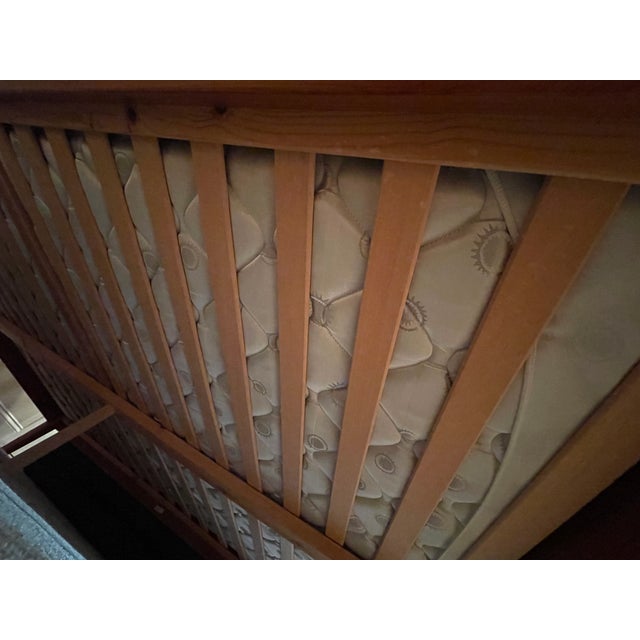 1980s Solid Teak Queen Size Bed Frame For Sale In New York - Image 6 of 11