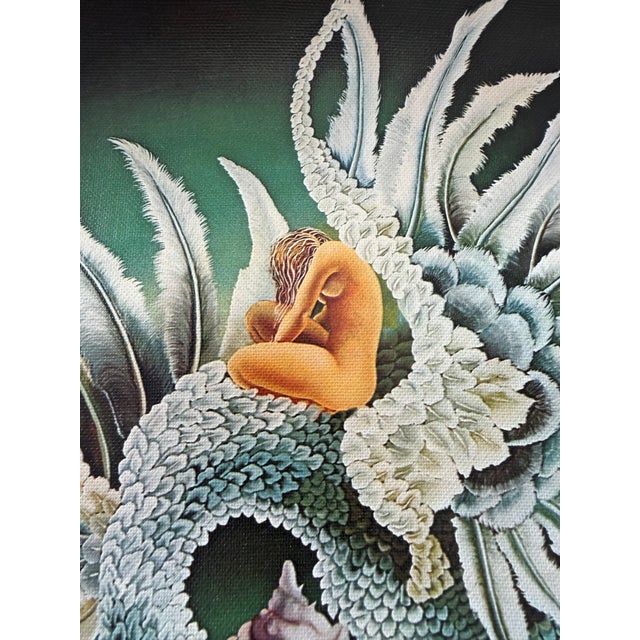 For sale is a highly unique, authentic 1970s vintage fine art reproduction print featuring direct hand-embellishment by...