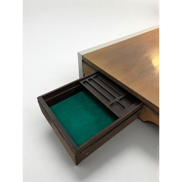 Large Double-Sided Ministers Desk in Varnished Rosewood by Claude Gaillard for Ligne Roset, 1970s, Set of 2 For Sale - Image 13 of 18