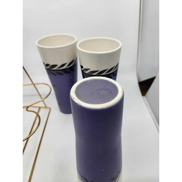Metal Basket and Orangeade Cups from Erdecor, France, 1950, Set of 7 For Sale - Image 7 of 15