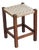 Bauhaus Hardwood Stool with Jute Weave, 1940s For Sale