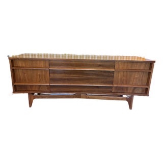 Vintage 1970 Walnut Credenza For Sale