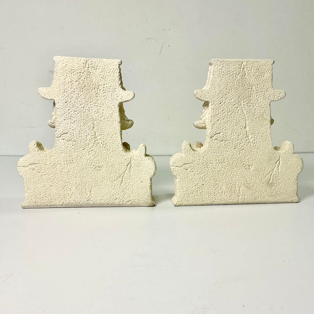 1988 Vintage Italian Corinthian Roman Empire Architectural Plaster Bookends - A Pair. For Sale - Image 11 of 16