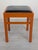 Vintage Orange Pouf in Black Faux Leather, 1950s For Sale - Image 11 of 12