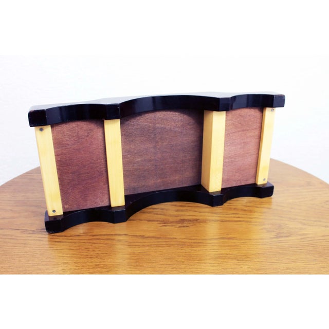 Art Deco Mirror and Solid Wood Glass Tray For Sale - Image 10 of 11