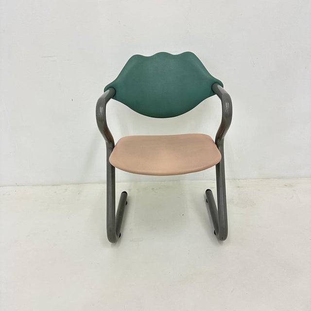 Postmodern Leather Armchair, 1980s For Sale - Image 11 of 18