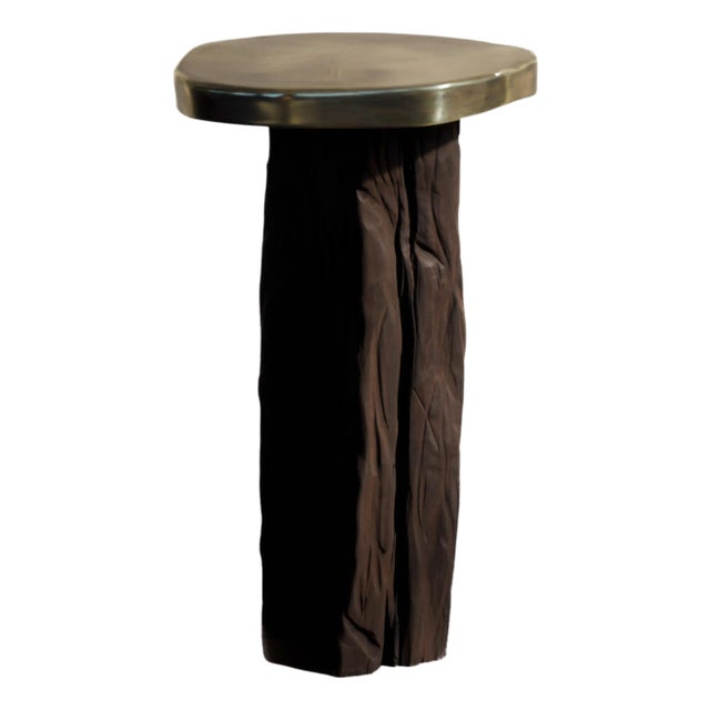 Tavo Side Table in Burned Oak by Eichkorn For Sale