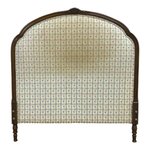 Vintage French Louis XVI Style Twin Size Upholstered Headboard
