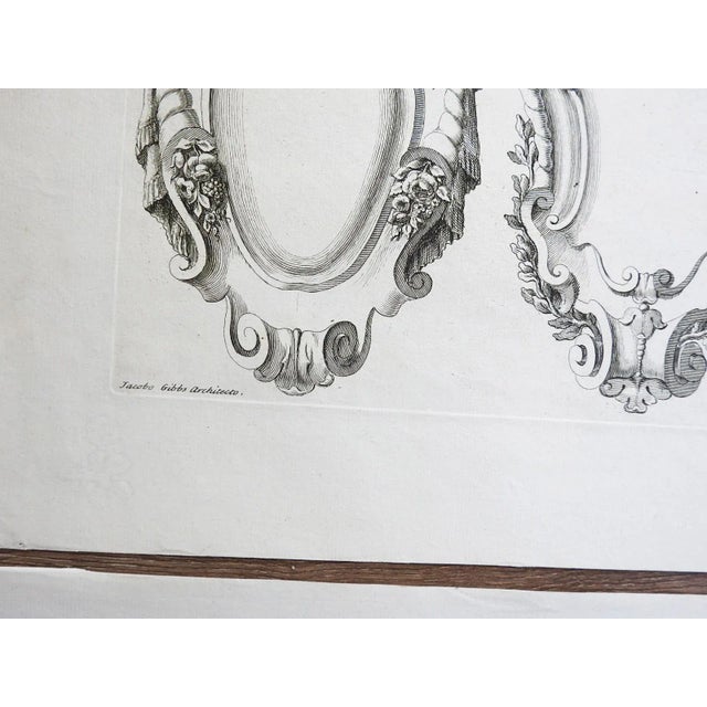 Black Antique 1728 James Gibbs Architectural Ornament Engravings - Set of 3 For Sale - Image 8 of 10